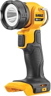 DEWALT 20V MAX DCL040 LED Work Light Flashlight - 110 Lumens, 120° Pivoting Head, Hands-Free Hook, Up to 25Hr Runtime