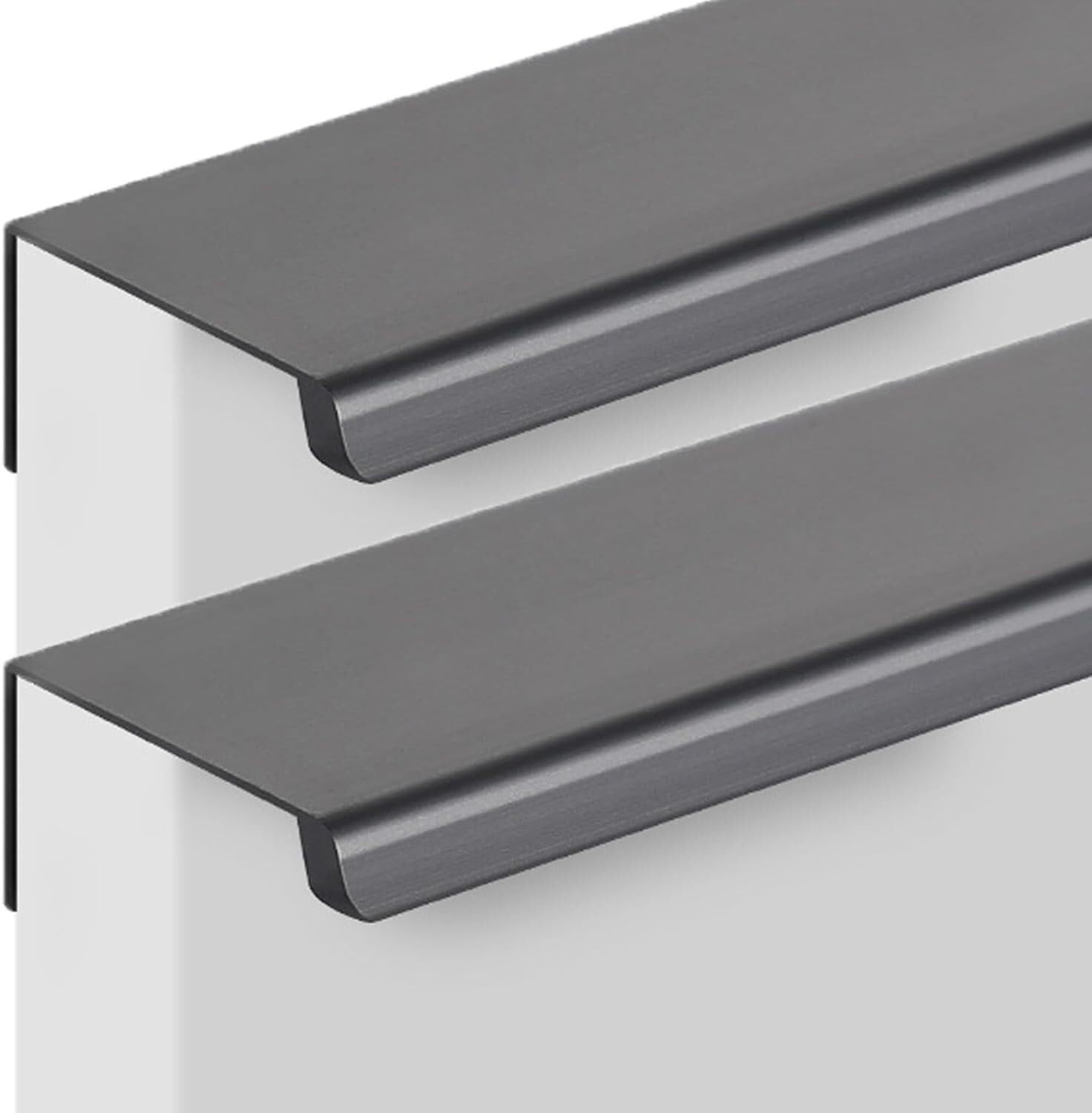 Djgkenvq Gray Drawer Handles, Concealed Handles, 2 Pcs Aluminium Alloy Handle(,Length 500Mm)