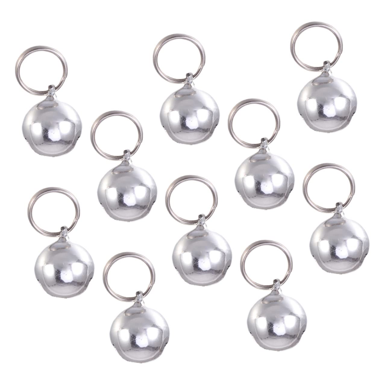 20 Pcs Puppy Dog Bells Collars for Large Breed Dogs Loud Pet Small Bells Accessories To Open Belt, 1.8X1.8X1.8cmx3pcs, Metal, Metal No Gemstone