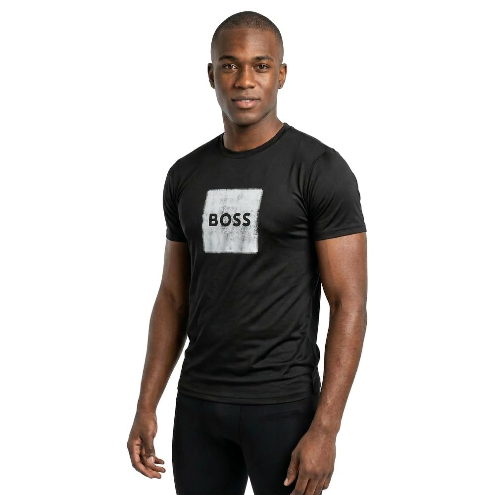 BOSS Mens HBO Stitch Logo T-Shirt Black M