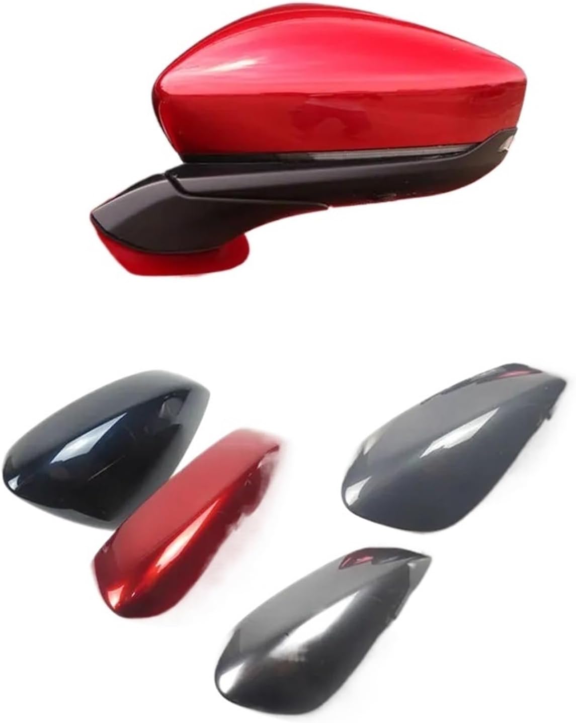 Car Outside Rear View Mirror Cap Wing Door Side Cover Shell House Lid Compatible For Mazda CX-30 CX30 2020 2021(Color:Blue left side), hao59ha0o9hao