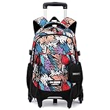 CHOIX SANS EFFORT : Ce cartable à roulettes pour garçons est votre compagnon fiable pour vos déplacements. Il libère les élèves et les jeunes du port de charges lourdes, rendant chaque trajet plus léger.