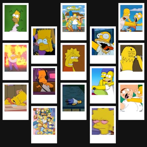 Image of Funk You Store Simpsons Poster | Simpsons Show Mini Poster Kit (Set of 15) | Simpsons American Show Size (8 x 6 cm) Posters for Phone Accessories, Bedroom, Office, room decoration (Simpsons)