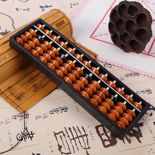 Hsthe Sea Abacus Tool 15-stelliger Abacus Abacus Chinesischer Vintage-Rechner für Mathematikunterricht