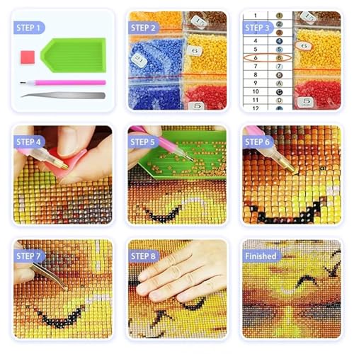 Kit complet puzzle diamant 60x100cm idée cadeau loisirs créatifs - 5