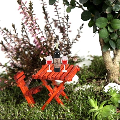 BESTonZON 4 Conjuntos De Mini Enfeites De Casa De Vinho Tinto Modelo De Garrafa De Vinho Decoração E