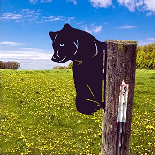 Toklyuie Peeping Animal Metal Art - Farm Peeping Cow Metal Art Garden Decor Outdoor Farm Backyard Patio Lawn Garden Fence Decoration (#13 Bear) #TOP21