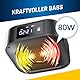 KLIM Boombox E1 Radio mit CD Player - CD-Hülle - BASS Boost mit Tieftöner - FM Radio, MP3, Bluetooth, AUX, USB - CD-R Player tragbar mit kabellosem Modus und aufladbaren Akku - Mit Fernbedienung