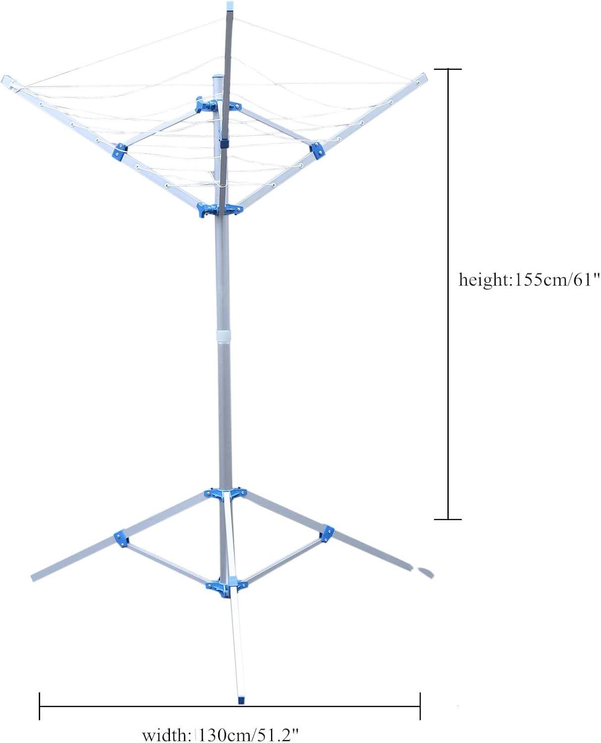 Clothes Line Outdoors Clothes Drying Rack Umbrella Drying Racks Folding Clotheslines for Outside Adjustable Clotheslines Rack for Indoor Balcony Laundry Room