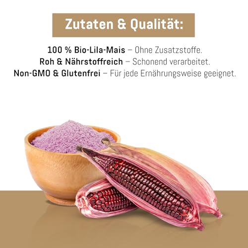 Purple Corn Mehl - 400g - Bio - Rohkostqualität