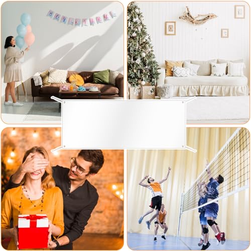 6 peças de banner em branco, 1,8 x 5 m, grande, sublimação de vinil, tecido Oxford de poliéster, fai