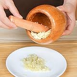 Large Wooden Mortar and Pestle Set | Crush Bowl | Pepper Grinder| Pill Crusher Mortar| Guacamole Bowl Shell Garlic Pepper Press Grinder Crusher Mix, Herb Spice Masher Grinder Chopper Kitchen Tool.