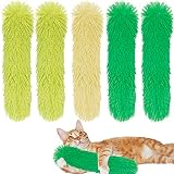 Cat Catnip Toys for Indoor Kitten, Interactive Cat Kicker Toy with Catmint and Crinkle Plush Sticks
