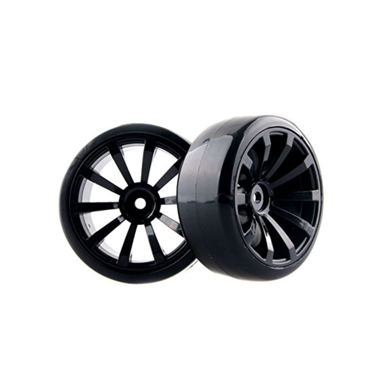 TOYANDONA 12 Pièces Pneu avec Jante Pneu De Voiture 1/10 Rc De Voiture à La Dérive Périnée Dur De Course