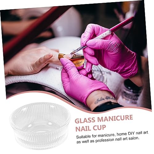 Plato de vidrio para uñas acrílicas para manicura miniatura 6