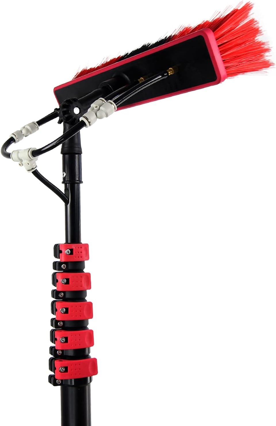 Window Cleaning Pole, Window Cleaner Kit Window Cleaning Brush Equipment Cleaning Photovoltaic and Solar Panels Brush Head-36FT