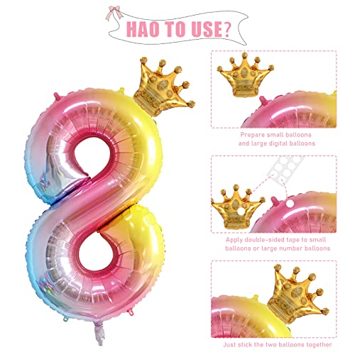21Pcs Unicorn Balloons, Unicorn Birthday Party Decorations For Girls Foil Balloons Gradient Happy Birthday Balloons Banner For Girls Kids Baby Shower 3Rd Party Supplies #TOP7