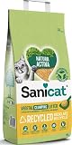 Sanicat – Klumpstreu aus recycelten Maiskolben, ausgezeichnete Absorption und Geruchsbindung, umweltfreundliches und biologisch abbaubares Produkt, Packungsgröße 6 l