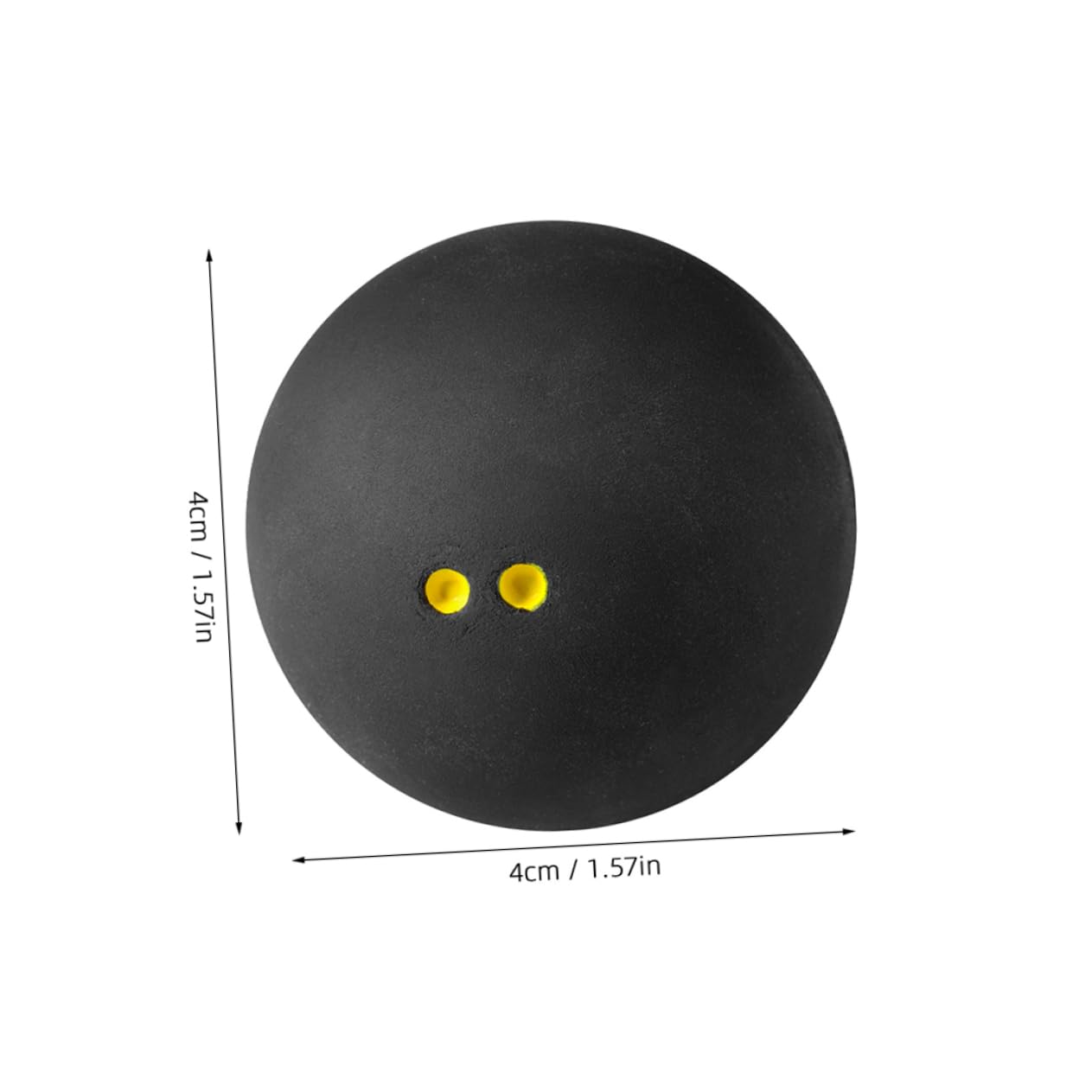 SUPVOX 2pcs Professional Squash Balls Double Yellow Dot Training Balls Racket for Gym Fitness