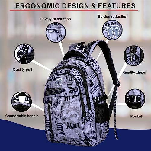 Image of Tinytot 30Litre School Bag Water-Resistant Laptop& Travel Backpack - Unisex Large 19 Inches Multipurpose Travel Backpack for Boys & Girls, Men & Women- Ideal for College and School and office Use