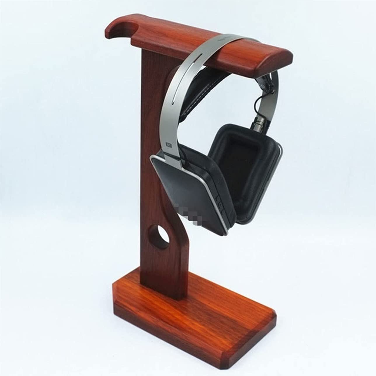 Soporte Auriculares Soporte para Auriculares De Madera Maciza para Multifunción con Almacenamiento Bobinado Porta(C)