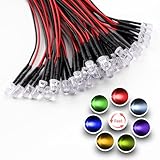 Caractéristiques du produit: LED pré-câblées pour 12V CC (résistance à film métallique 1/4 W préchargée) - fil de 20cm (cuivre pur et revêtement en étain à l'extrémité).