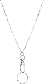 Ornaland Teacher Lanyard Stainless Steel Lanyards for Keys Chain Lanyard Necklace for Nurse Student or As a GiftStyle C