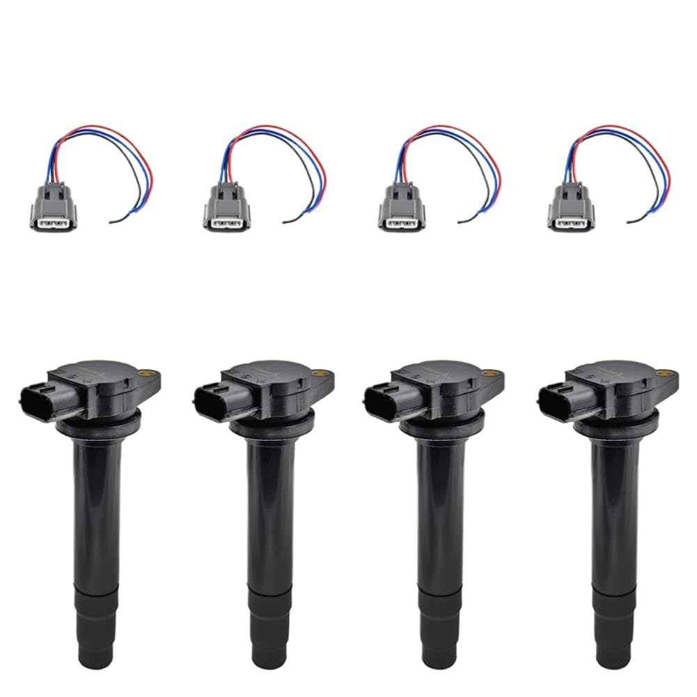 4-Pack Ignition Coil Wire Set Compatible with Almera Sentra Primera Sunny Cube 1.8L QG18DE Engine (1995–2006) – Replaces 22448-4M500, 22448-4M50A, 224484M500(X4 Coil)