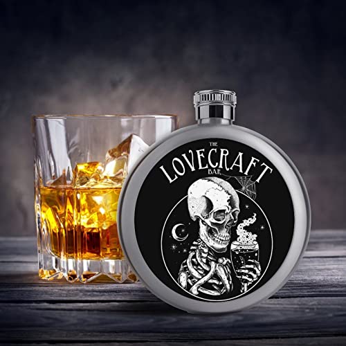 Drinking Bar Skull 5Oz Liquor Flask Stainless Steel Wine Flask Round Whiskey Portable Alcohol Hip Pitcher For Men And Women #TOP3
