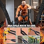 Battle Ropes for Home Gym Exercise - 1.5 Inch Diameter 40FT Length Workout Rope Training Exercise Ropes with Protective Sleeve, Heavy Battle Rope for Workout Exercise Fitness & Strength Training - Image 3