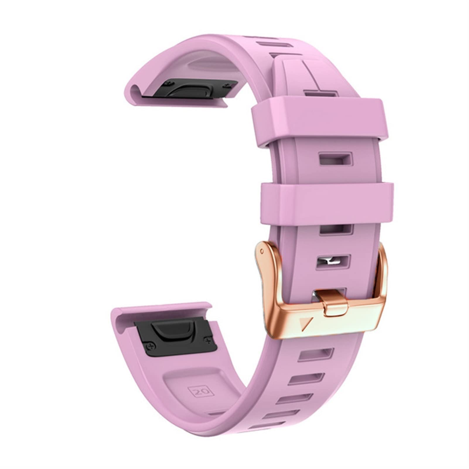 Zamiennik paska do zegarka Garmin Fenix 5S/5S Plus/6S/7S/Instinct 2S/D2, szybkie dopasowanie, miękki silikonowy pasek z klamrą w kolorze różowego złota, oddychająca wodoodporna opaska na