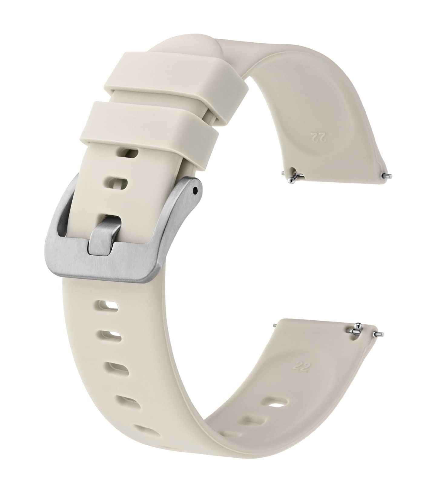 BISONSTRAP Correas de Reloj de Silicona, Correas Delgadas con Liberación Rápida, 16mm 17mm 18mm 20mm 22mm