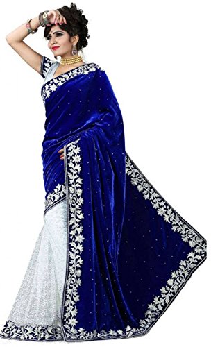Royal Ethnic Wear Designer Indian Bollywood Partywear Saree Blue sari