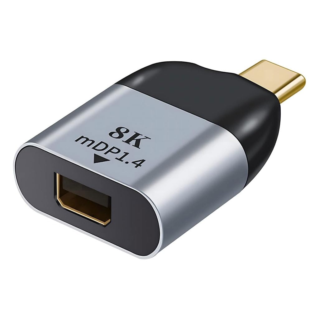 USB C to Mini DisplayPort Adapter Connector, UHD Type C Male to MDP 1.4 Female, 8K@60Hz, Compatible Mobile, Tablet, Laptop, Mac, Surface, Projector, Monitor, TV, Camera, Portable Design-image-26