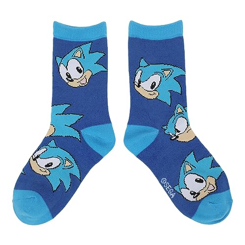Bioworld Sonic The Hedgehog Sonic Face With 3D Ears 2-Pair Youth Crew Socks - Image 3