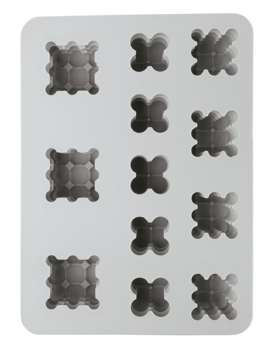 Rayher Silikon Gießform Bubble Kerzen, 24,4 x 18 x 5 cm, 12 Formen, 3 unterschiedliche Größen, Silikonform Kerze, 3D Bubble Kerzenform, Gießform Kerzen, 36163000, grau