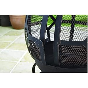 Chiminea Outdoor Fireplace with Cover Stand Wood Burning Small Patio Fire Pit Metal Cast Iron Antique Bronze