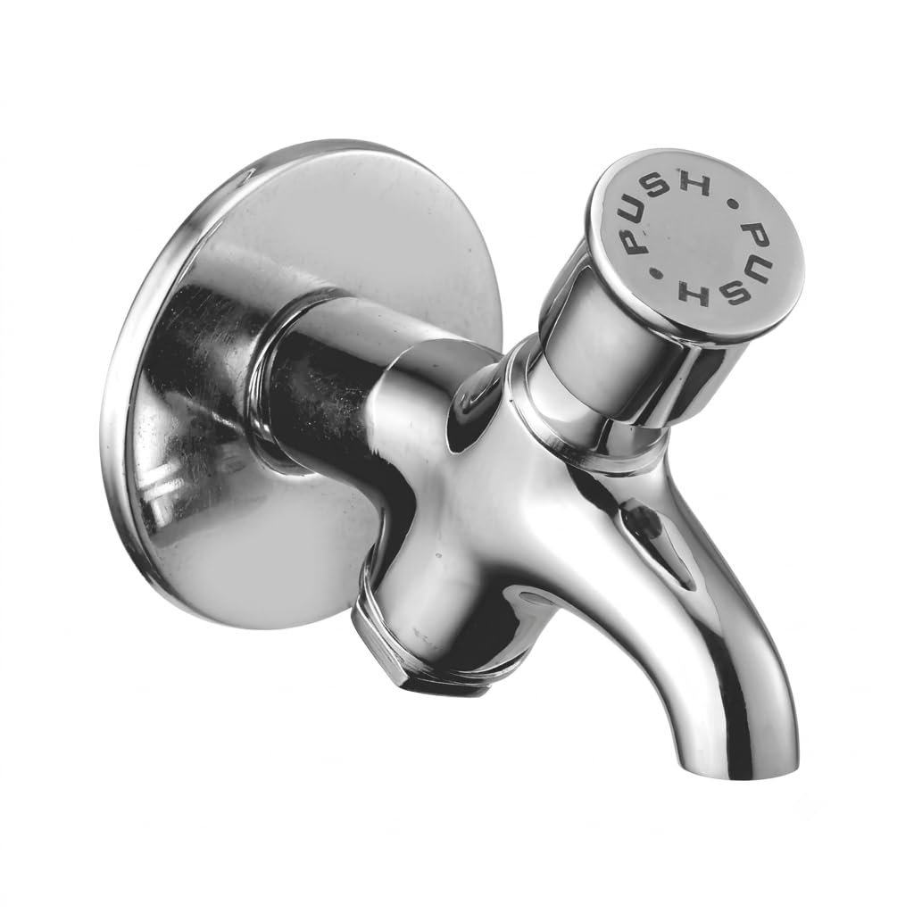 MS Bath Full Brass Push Bib Tap | Water Cooler Tap | - Pack of 1 (Chrome)-image-25