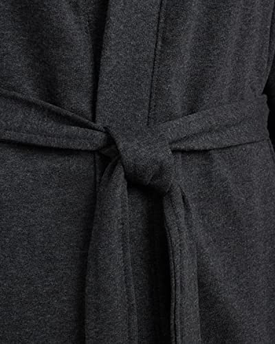 Lucky Brand Men?S Bathrobe ? Lightweight Knit Robe With Shawl Collar, Size Large-X-Large, Charcoal Heather #TOP2