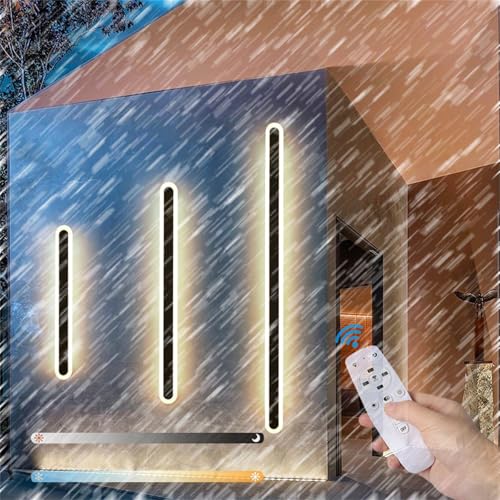 Applique murale extérieure dimmable 180cm à télécommande luminaire étanche IP65 moderne