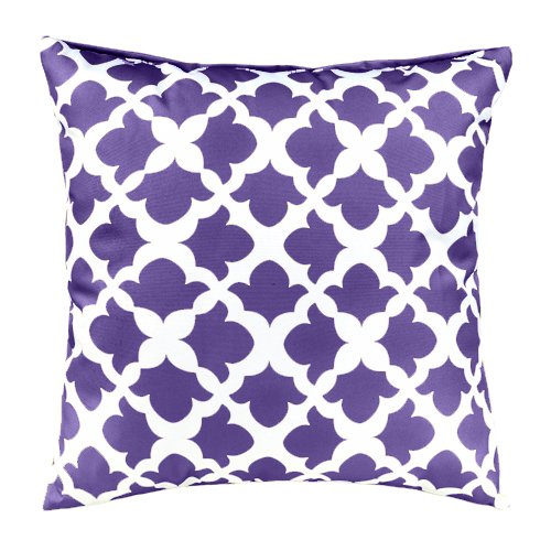 Gardenista Outdoor Decorative Scatter Cushion | Water Resistant Indoor Garden Printed Cushions | Soft & Comfy Hollowfibre Filled Patio Furniture Pillow | Durable and Easy to Clean (Purple, 45x45cm)