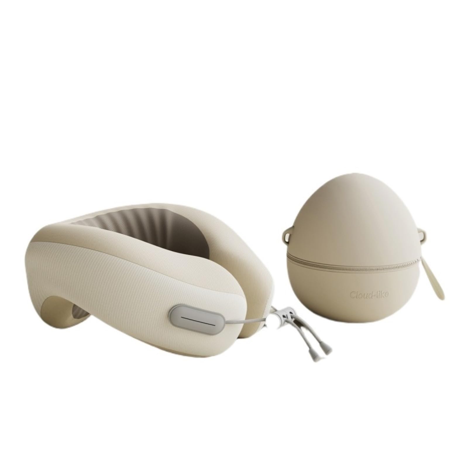 Poduszka Na Długie Podróże Poduszka Pod Szyję Do Krótkich Drzemek, Przenośna, Podróżna, W Kształcie Litery U Drzemka W Biurze(White,M)