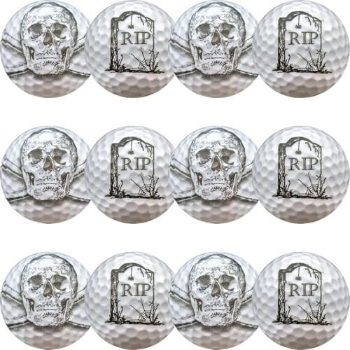 Skull RIP Golf Balls 12-Pack: Elevate Your Game with Bold