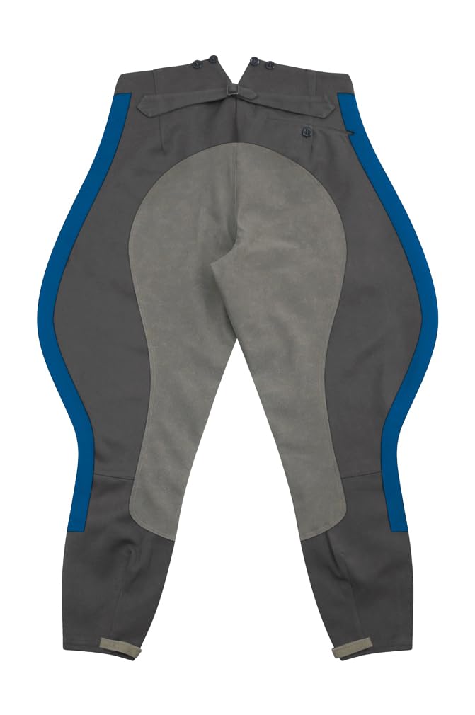 militaryharbor Pantaloni da equitazione in gabardine grigio pietra, seconda guerra mondiale