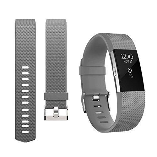 Image of Tobfit Watch Strap Compatible for Fitbit Charge 2 (Watch Not Included), Removable Soft Belts for Charge 2 Wristband, Smartwatch Band for Men & Women