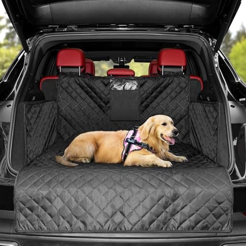 PJDDP Cotton SUV Cargo Liner for Dogs, Durable Non Slip Vehicle Seat Cover, Pet Cargo Liner for SUV & Trucks,Universal Size Fit for Sedans Vans