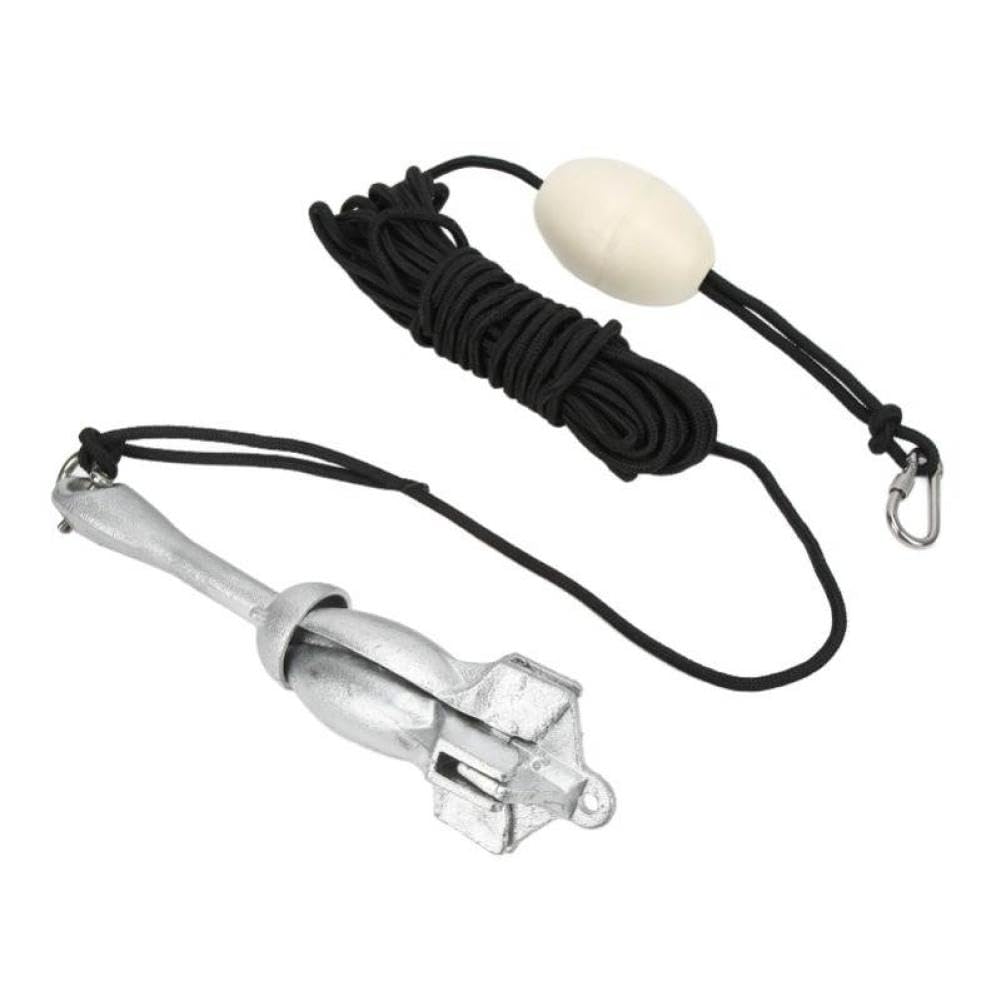 Ancla Plegable de 4 Dientes, 3,5 Libras, con Kit de Cuerda de 25 pies, portátil, Compatible con veleros Marinos, Kayak, Canoa, embarcaciones