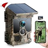 CEYOMUR Caméra de Chasse Solaire 4K 68MP 30fps, WiFi Bluetooth Camera de Chasse avec 5200...