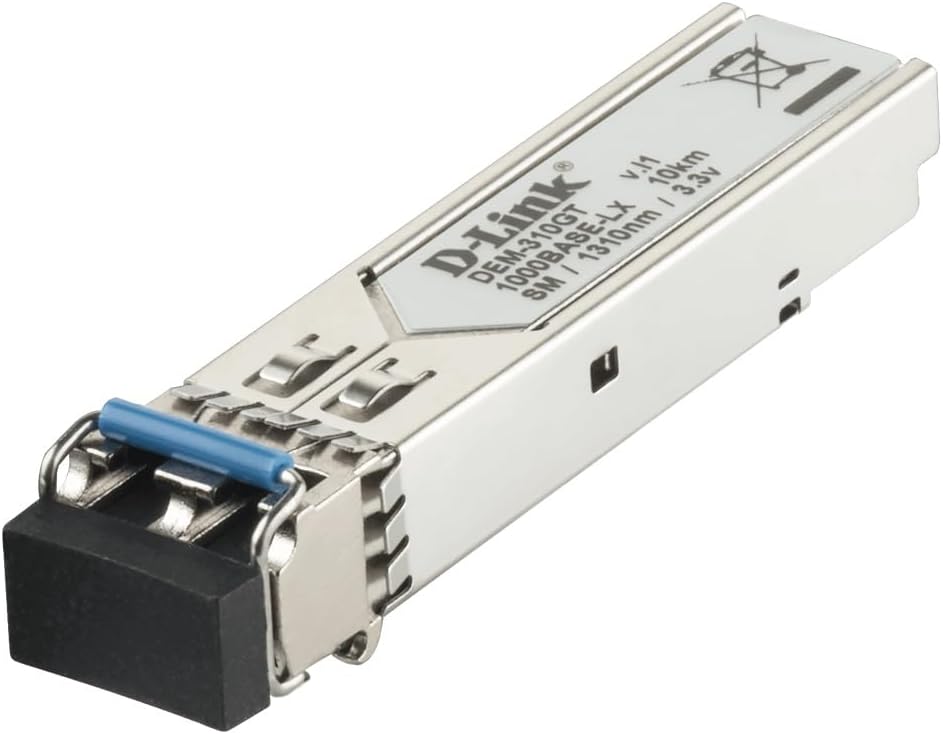 D-Link Gigabit Ethernet Optical Transceiver Single-Mode 1000BASE-LX SFP Module (DEM-310GT)