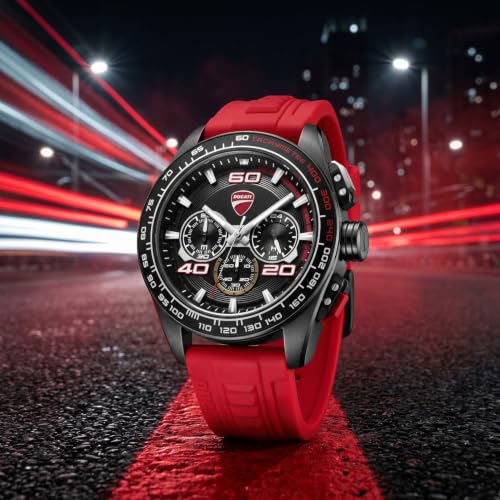 Image of Ducati Extreme Sports Chronograph Analog Quartz Men's Watch with Silicone Strap